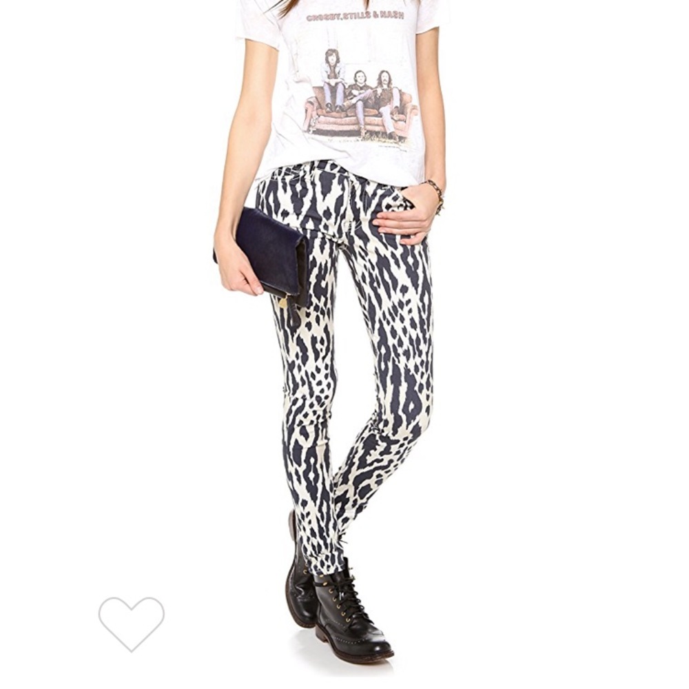 Leopard Print 7 for All Mankind Skinny Jeans